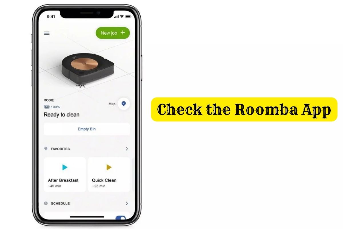 Check the Roomba App